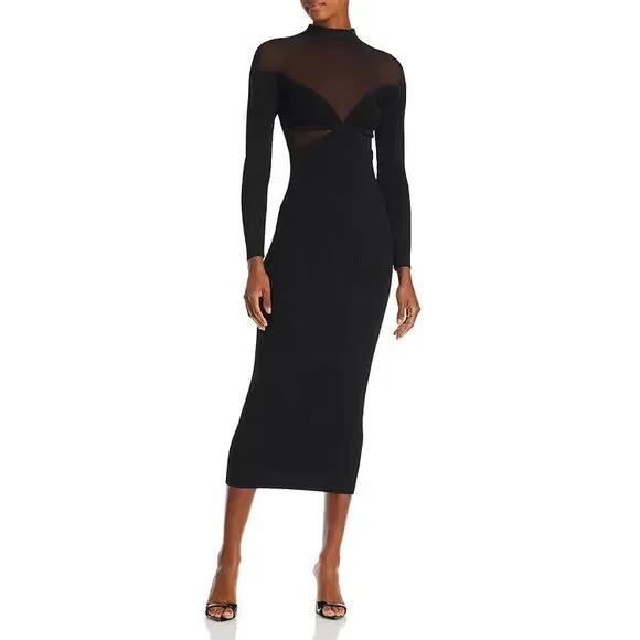 black peplum mesh dress Antheia Black Lace Long-Sleeve Peplum Mini Dress – Club L London